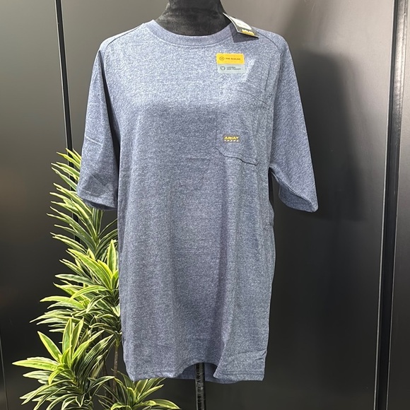 Ariat Other - Ariat Rebar Cotton Strong Work pre-shrunk, pocket,pen slot,tagless,crewneck